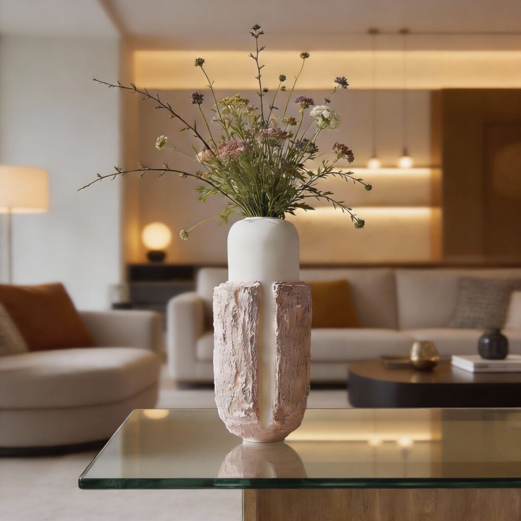 Jarron diseno ceramica en salon